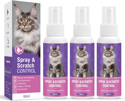 Spray calmante para gatos con feromonas reduce estrés y arañazos