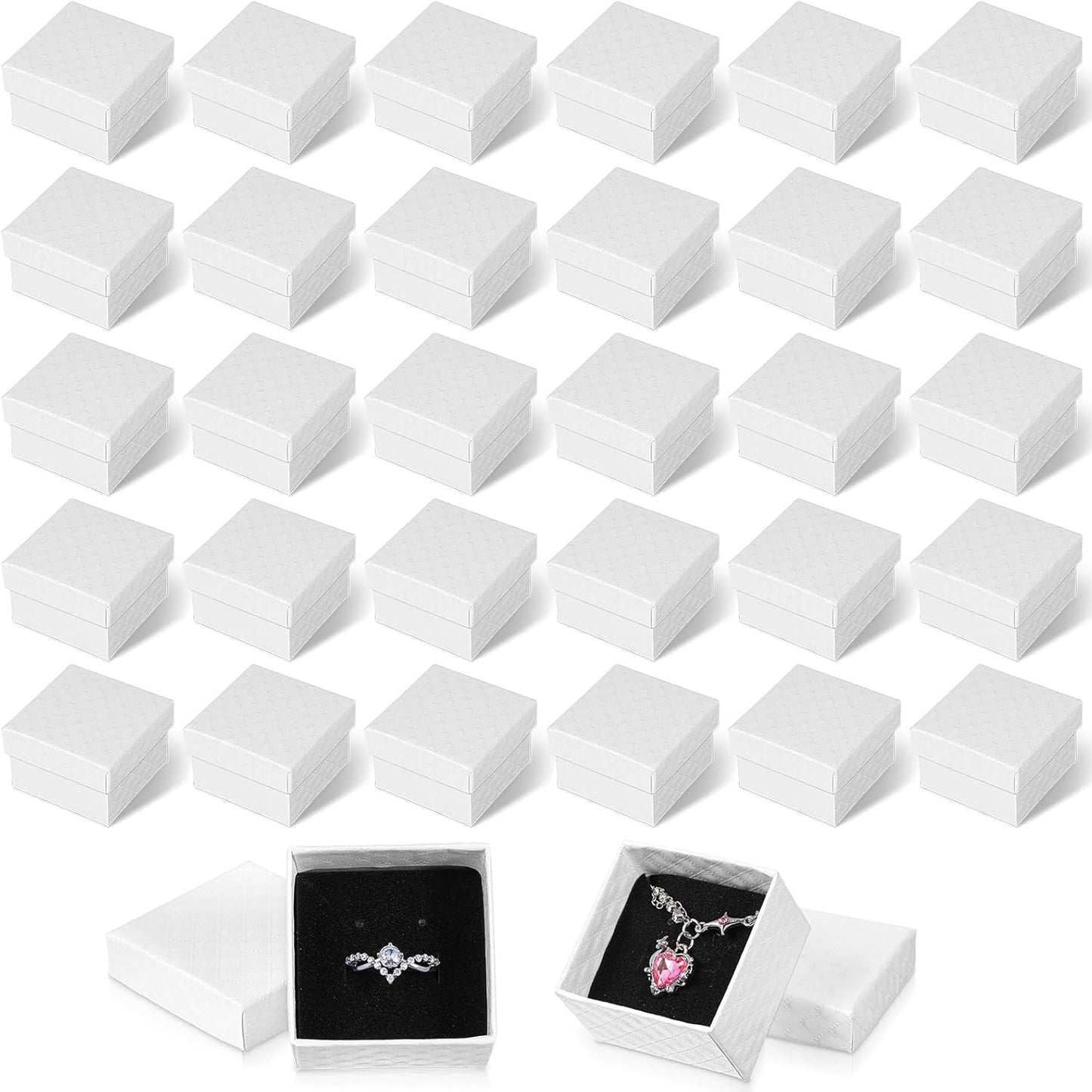 Caja regalo anillos 100 pzas con terciopelo