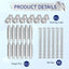 Pack 6 Pines Bisagra Puerta Aluminio 12 Tapas Bujes 6 Resortes