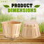 6 Cestas Redondas Madera 11x6.7" Asas Uso Interior Exterior