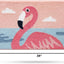 Alfombra baño flamencos antiderrap microfibra 20x31"