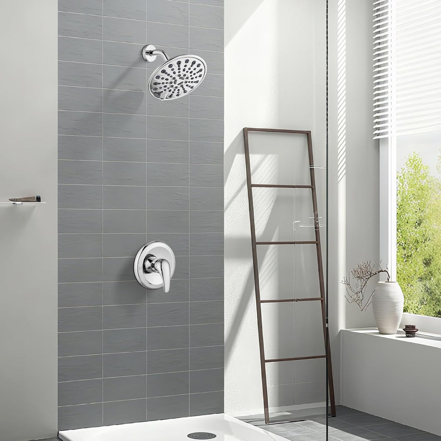 Set grifo ducha 6 pulg cromo pulido alta presi