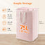 Bandeja lavado 75L plegable con asas rosa