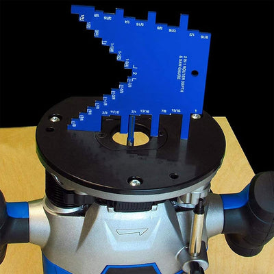 Medidor profundidad sierra enrutador 2en1 aluminio