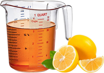 Jarra medidora plástico 32oz 4 tazas grado alimenticio irrompible