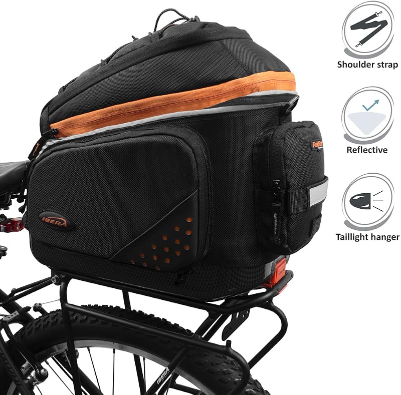 Bolsa bicicleta expandible 17-23L con alforjas y correa