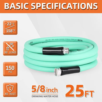 Manguera agua potable 25ft para caravana con bolsa 5/8