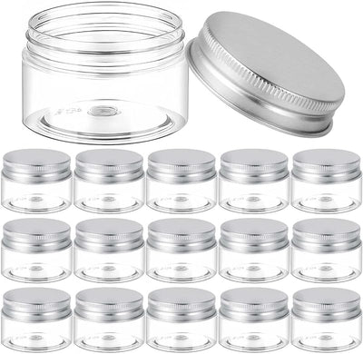 15 Pzas Tarros Plástico Viaje 1oz Con Tapas Aluminio