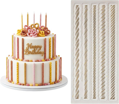 Moldes de fondant y chocolate de silicona para decorar pasteles