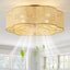 Ventilador techo boho 20" ratán 6 vel. luces control remoto