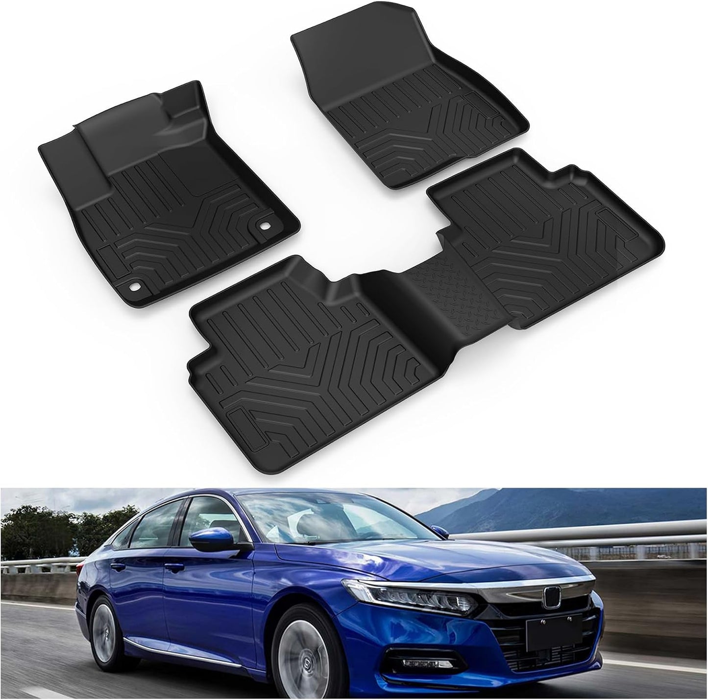 Alfombrillas TPE Honda Accord 18-22 negro 2 filas