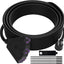 Cable extensión exterior 50ft 3 tomas 12AWG SJTW 15A ETL