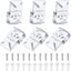 Kit 30 clips fijación vidrio puerta gabinete transparentes
