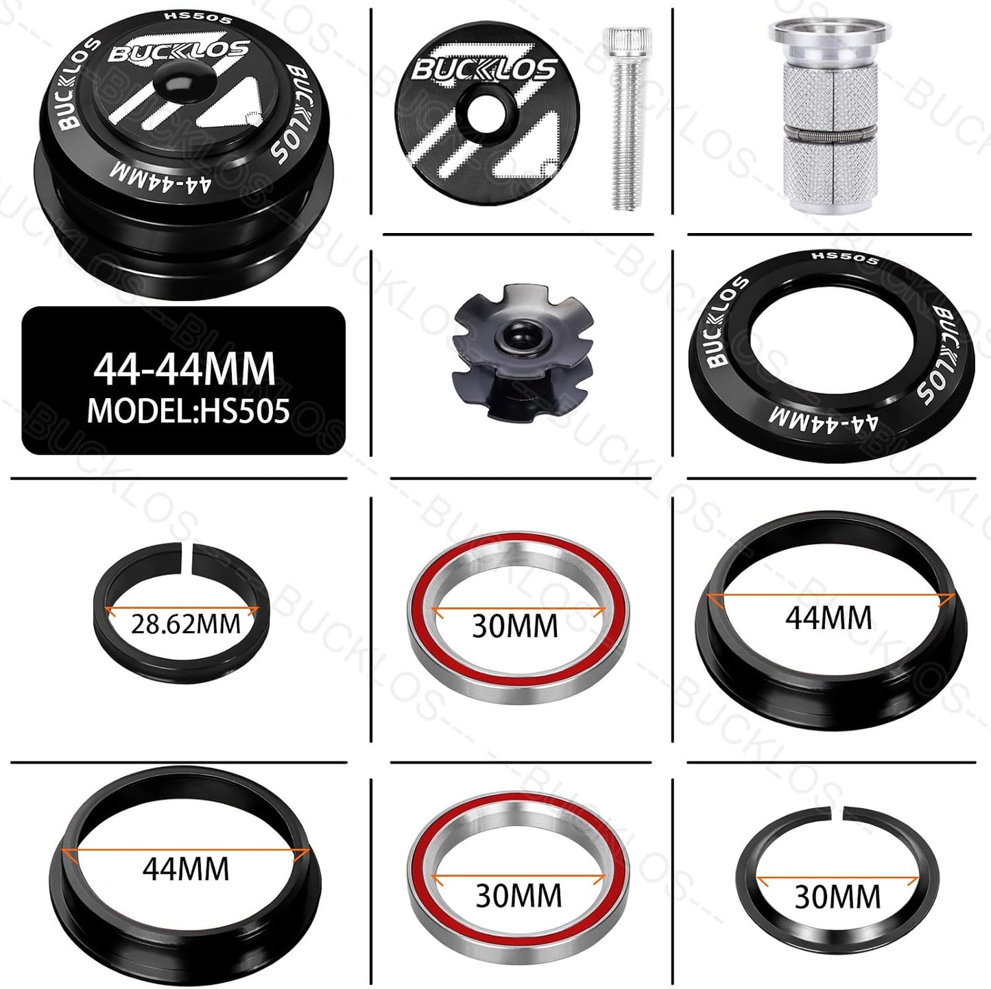 Auriculares bicicleta MTB 34-56mm caja direcci