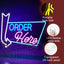 Letrero neón LED regulable para tienda bar 16x12pulg
