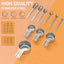 Set 10 Tazas y Cucharas Medidoras Acero Inox