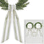 Cinta corona puerta 60" bandas bohemias a rayas blancas