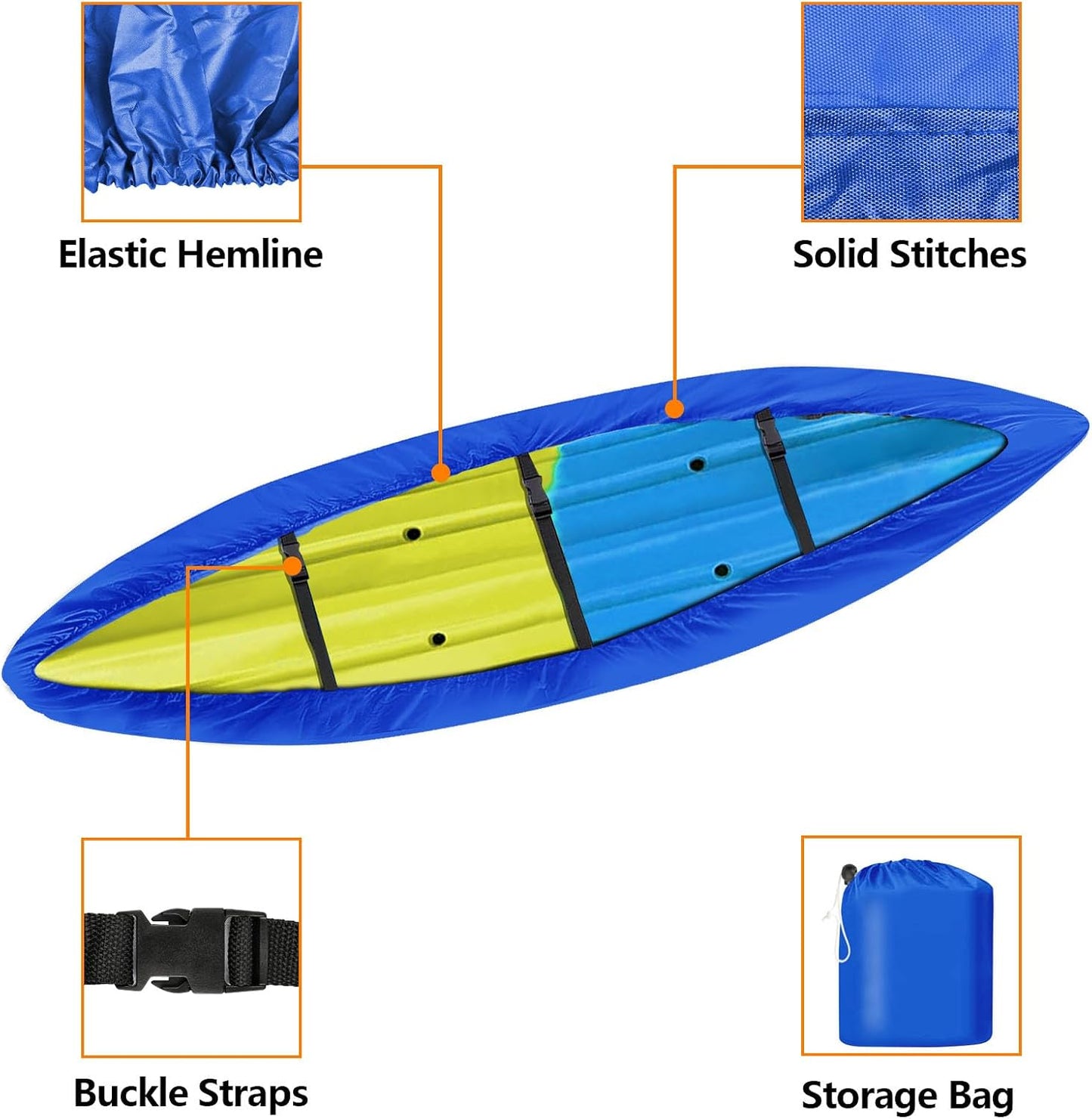 Funda impermeable para kayak canoa barco pesca resistente UV