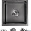 Fregadero cocina empotrable 15x17" acero inox calibre 18