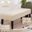 Funda banco comedor elástica lavable rectangular beige
