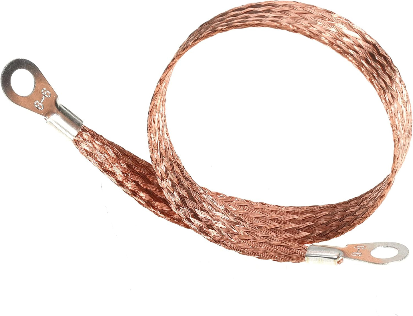 Correa tierra cobre estañado 11.4pulg 1/4pulg 3 Pzas