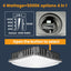 4 Luces LED Toldo 100W 5000K para Gasolinera