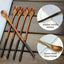 6 Cucharas Madera 9pulg Mango Largo Reutilizables