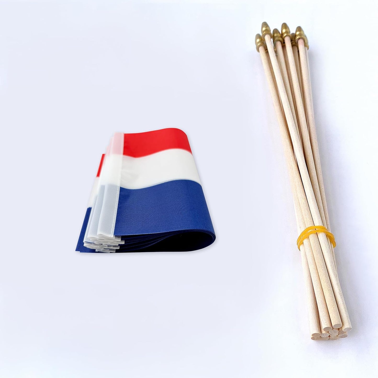 Banderas mano Paraguay 5x8pulg pack 12