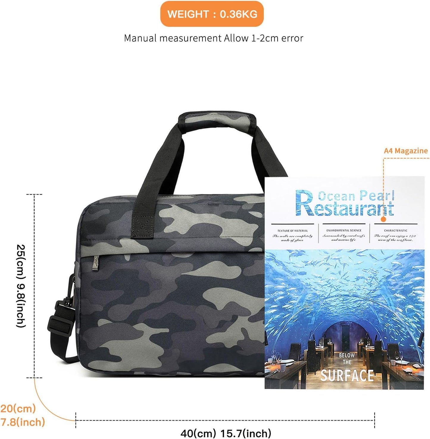 Bolsa viaje lona camuflaje para gimnasio y cabina