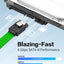 4 Cables SATA III 20pulg 6GBPS 90grados con Pestillo Verde