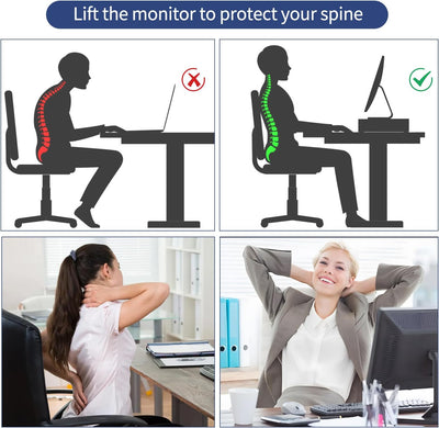 Soporte elevador monitor 2 niveles cajones y bolígrafos