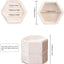 Caja terciopelo anillo 3 ranuras hexagonales vintage beige