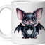 Taza cerámica murciélago 11oz agarre cómodo regalo oficina