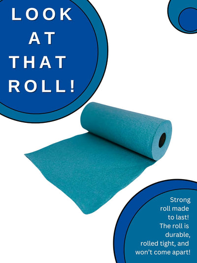 Toallas pequeñas de rollo azules 300 hojas por paquete