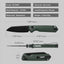 Cuchillo EDC acero 14c28n bloqueo barra verde