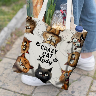 Bolso tote de gato regalo mujer reutiliz.