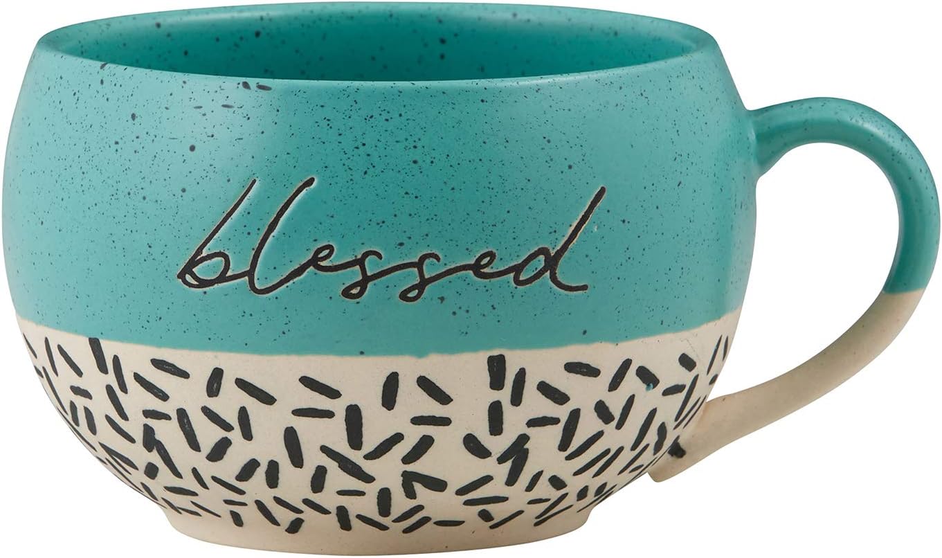 Taza Cerámica 16oz Blessed para Café con Asa Elegante