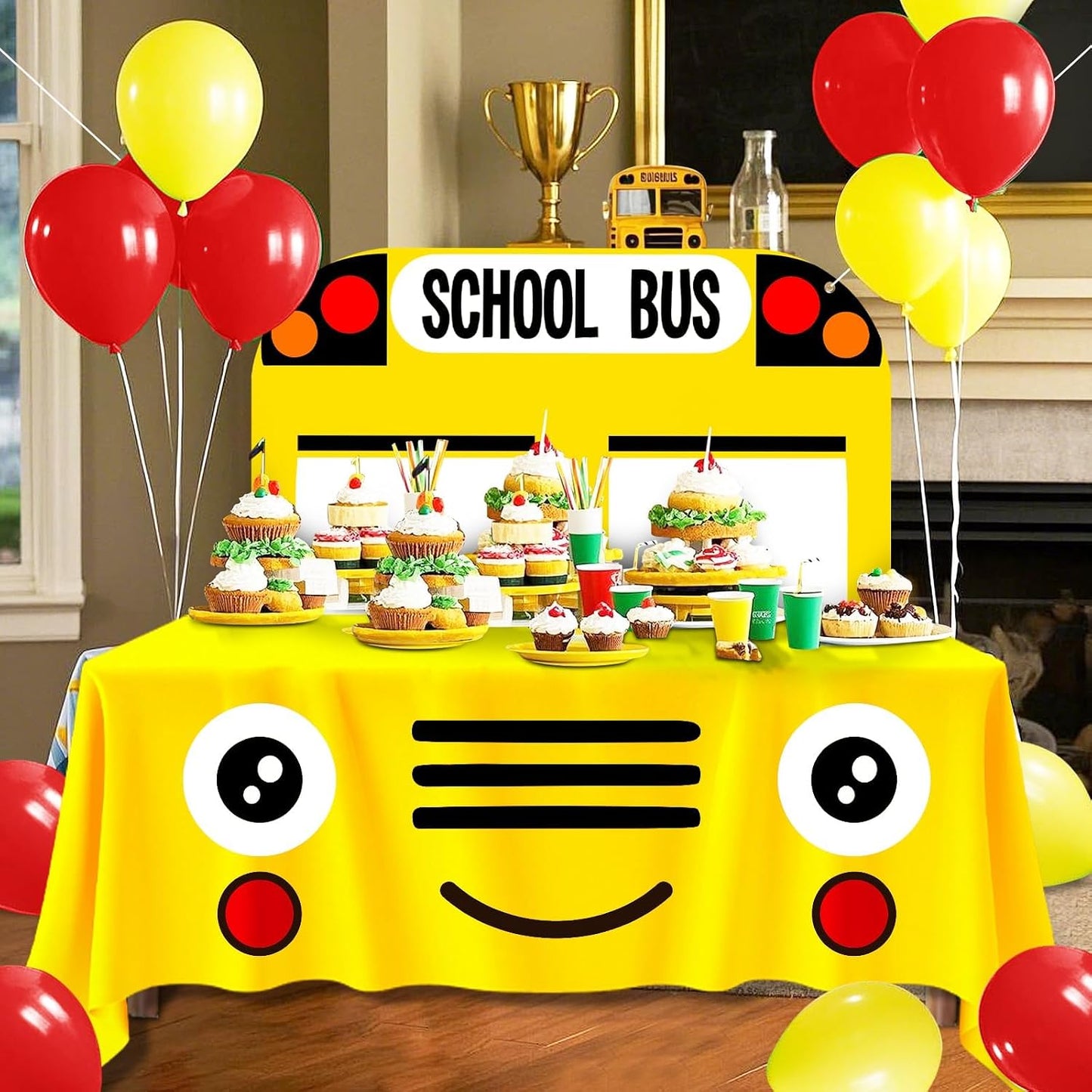 2 Pzas Decoración Fiestas Autobús Escolar Regreso a Clases