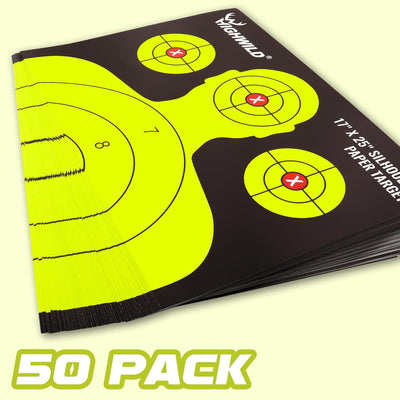 Soporte papel objetivo tiro 17x25pulg para rifles y armas