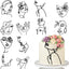 12 Pzas Acrílico Decoración Pastel Boda Cumpleaños Negro