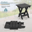 Mesa auxiliar plegable exterior 14" color negro