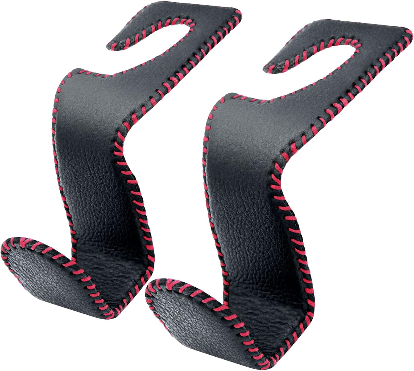 Gancho para bolso cuero asiento trasero coche 2uds negro rojo
