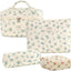 Set 4 bolsas maquillaje acolchada floral viaje mujer niña