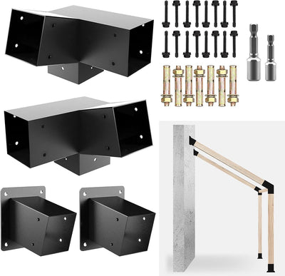Kit soporte techo Pegola 3 vías para madera 4x4
