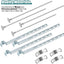 Set 4 varillas drenaje desplegables universales