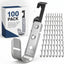 100 Ganchos Metal Alas Murciélago Cable Acero 3/4pulg