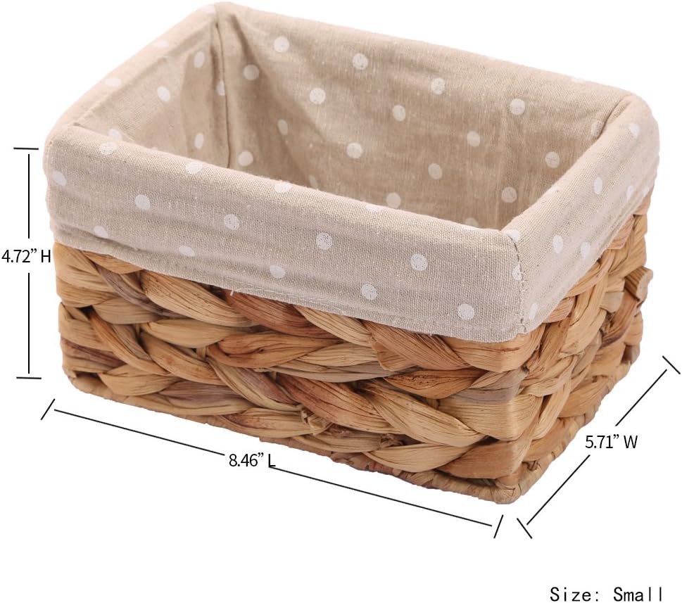 Cesta mimbre rectangular organizador manualidades