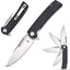 Cuchillo plegable ST126 D2 G10 clip bolsillo EDC negro