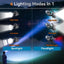 Linterna frontal LED recargable 6 modos impermeable