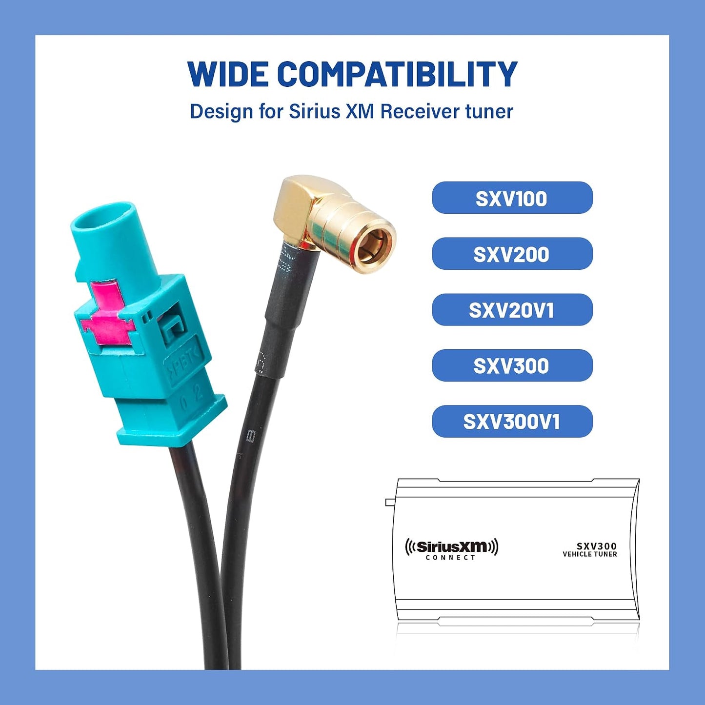Conector Fakra Z macho a SMB para antena Sirius XM camiones